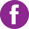 Facebook logo, white f in a purple circle