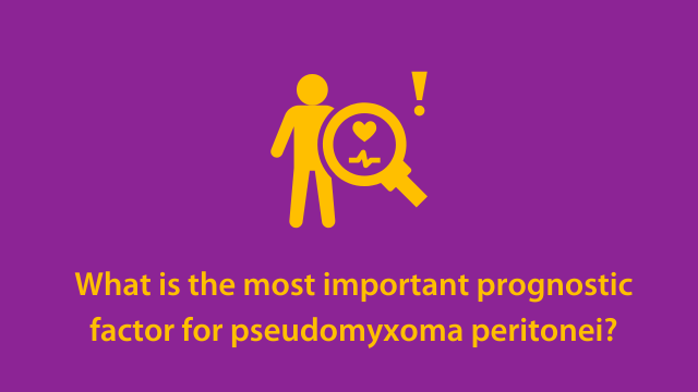 What is the most important prognostic factor for pseudomyxoma peritonei?